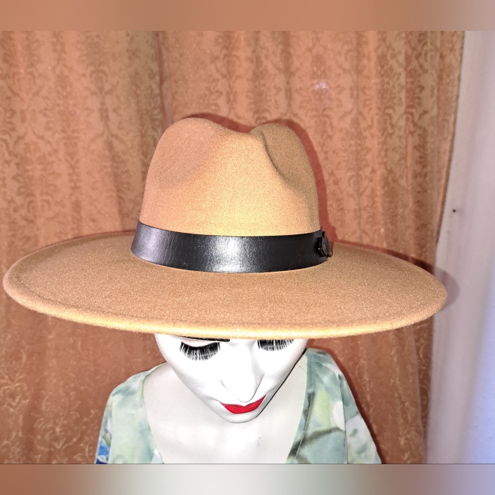 Felt Fedora jazz Style Wide Brim Hat